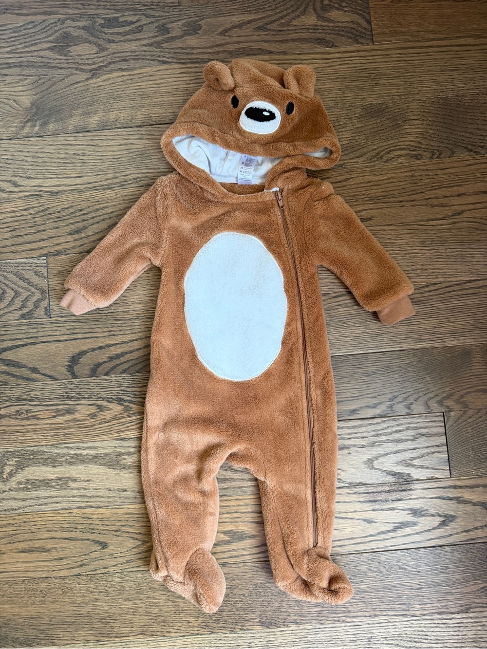 🐻 George Baby Bear Fleece Onesie – 3–6 Months